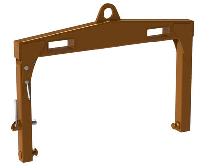 Løfteåk er et tilvalg for å forekle tømming av Storbox / Berglöfslådan med gaffeltruck eller travers kran.