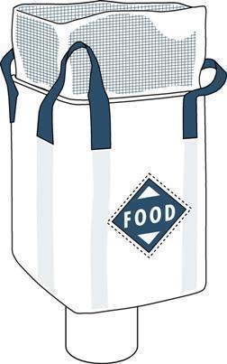 Storsekk med skjørt & tømmestuss, løftestropper med stor åpning 