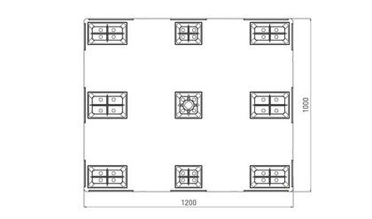 Plastpall 1200x1000x134 mm