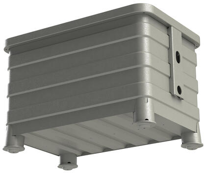 Galvaniserad -  ett tillval för Storbox / Berglöfslådan, som är en industriklassiker som hjälper till med logistiken inom tung industri.